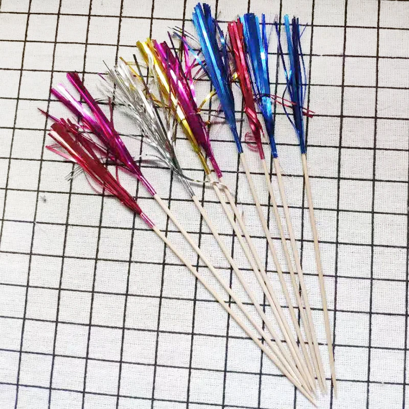Description Picture 4 of item100 Pieces Disposable Fruit Dessert Sticks Party Tableware Cocktail Picks Fireworks Cake Topper Toothpicks For Wedding Decor