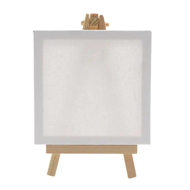 Exhibition Display Stand Outdoor Painting Diy Craft Kit Mini Canvas Board with Easel Set for Lightweight Art Birthday Party 4