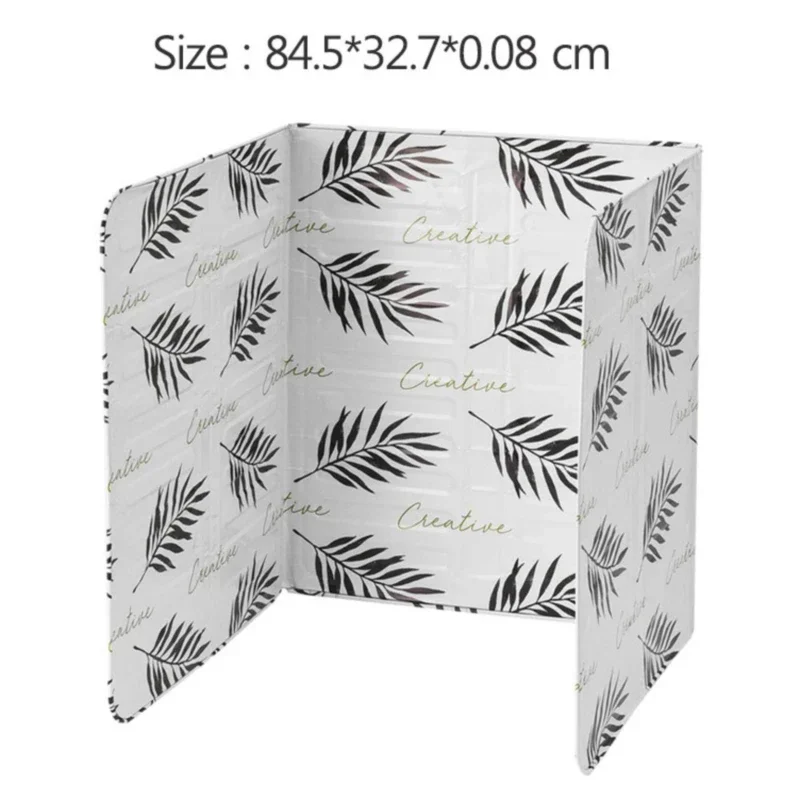 Kitchen Gas Stove Baffle Aluminum Foldable Portable Frying Pan Oil Splash Protection Screen Household Accessories