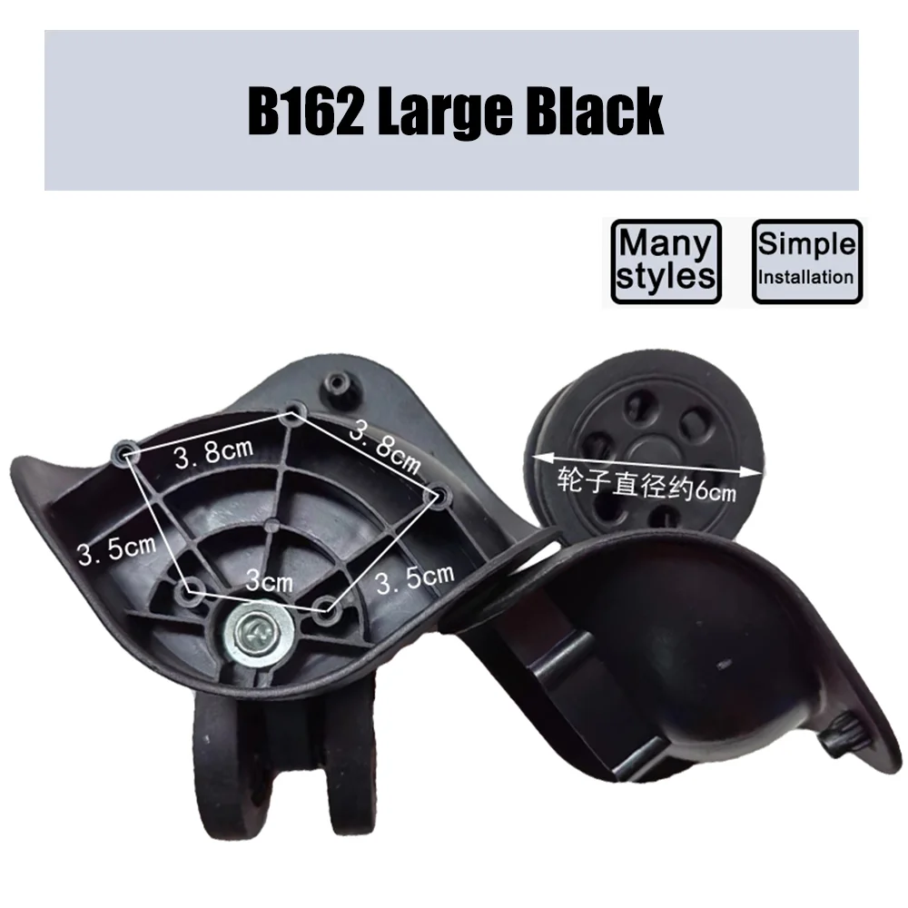 Suitable For LBJ B162LK Trolley Case Wheel Pulley Sliding Casters Universal Wheel Luggage Wheel Smooth Slient Wear-resistant