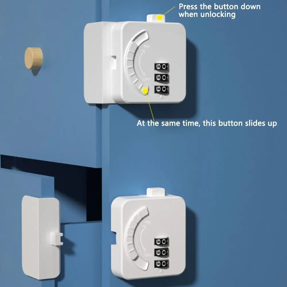 ABS Alloy Digital Password Lock for Refrigerator Doors