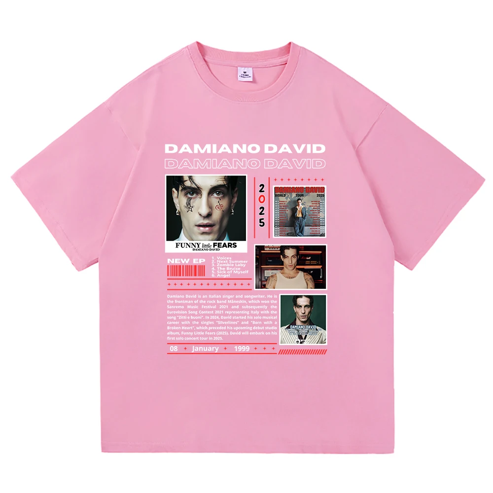 Damiano David Funny Little Fears World Tour 2025 T Shirt Hot