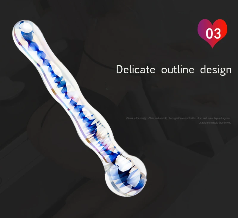 Dildo in vetro colorato per piacere intimo in materiale premium_voghion.com