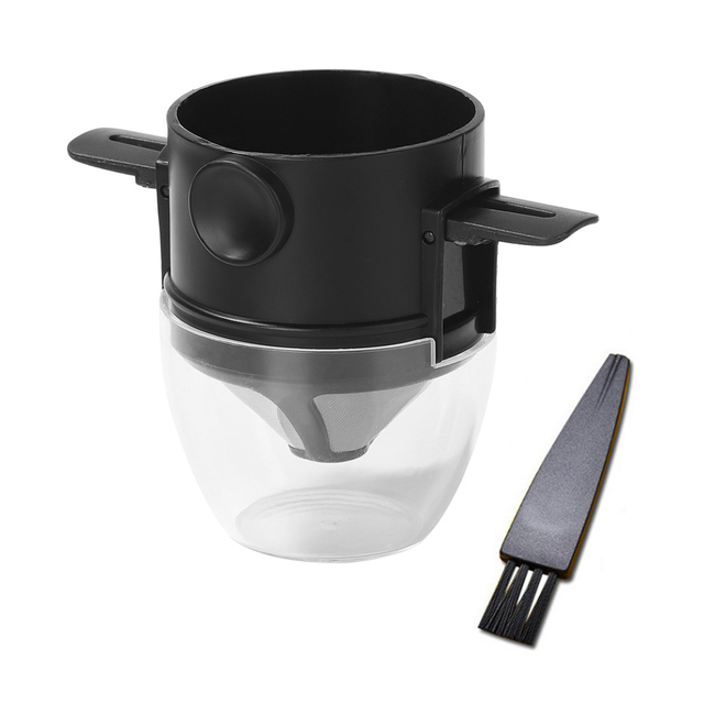 Filter Portable Stainless Steel Foldable Drip Coffee Tea Holder Easy Clean Reusable Paperless Pour Over Coffee Dripper