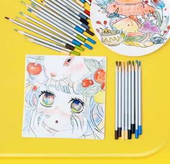 Set di 10 matite per acquerello a colori, pennarelli artistici solubili in acqua per argilla, ceramica, pittura, disegno, sfumabile, professionale, fai da te, arte suppl