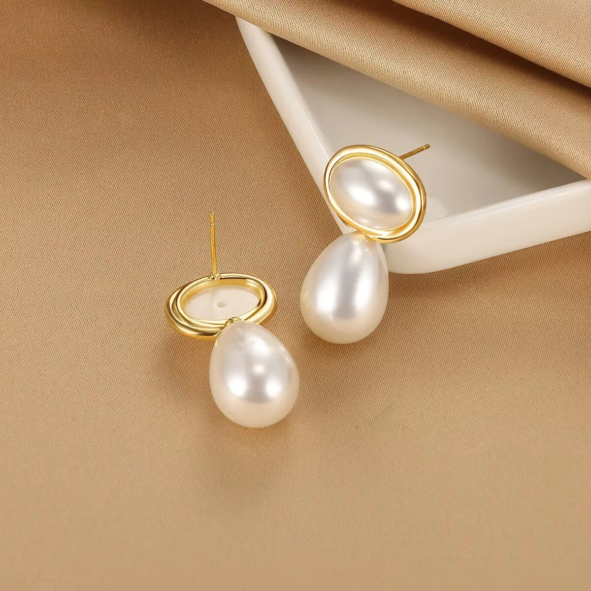 Elegant Water Drop Pearl Earrings for Women Wedding Party Jewelry