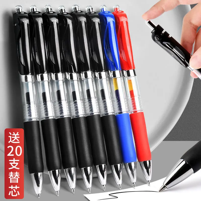 리필 중간 포인트 클릭 펜, 개폐식 볼펜, 저널 노트, 사무용품, 일본 스타일