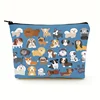 1pc Cartoon Dog Cosmetic Bag Spacious Travel Makeup Bag with Portable Zipper Pouch Easy Access Toiletry  for Women Daily Use 1