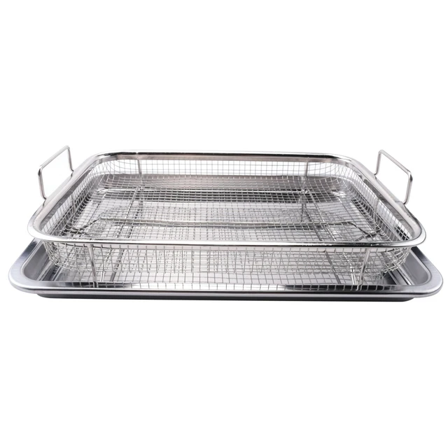 Stainless Steel French Fries Frying Basket, Air Fryer Basket For Oven, Net  Basket, Crisper Tray And Basket For Oven For French Fries, Western Food,  Snacks, Food, Oil Drain Net Basket, Kitchen Gadgets