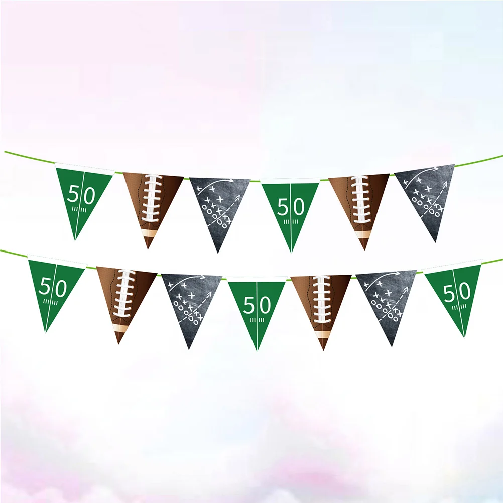 

Football Garland Flag Bunting Decor Party Decoration Flags Pennant Decorate Rugby