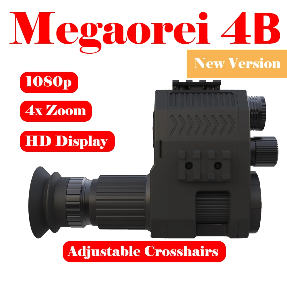 Hunting trail camera Trail camera Megaorei 4B Night Vision 1080p HD Hunting Camera Camcorder Portable Rear Scope Add on Attachment with Built-in 850nm 940nm IR