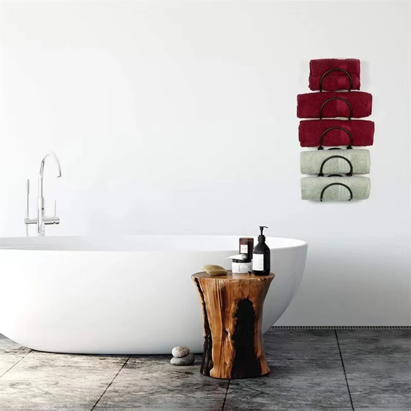 Towel Storage Rack Easy Install Hanger Storager Space-Saving Towel Organizer Multifunctional Portable Bathroom Decor towel rack towel holder