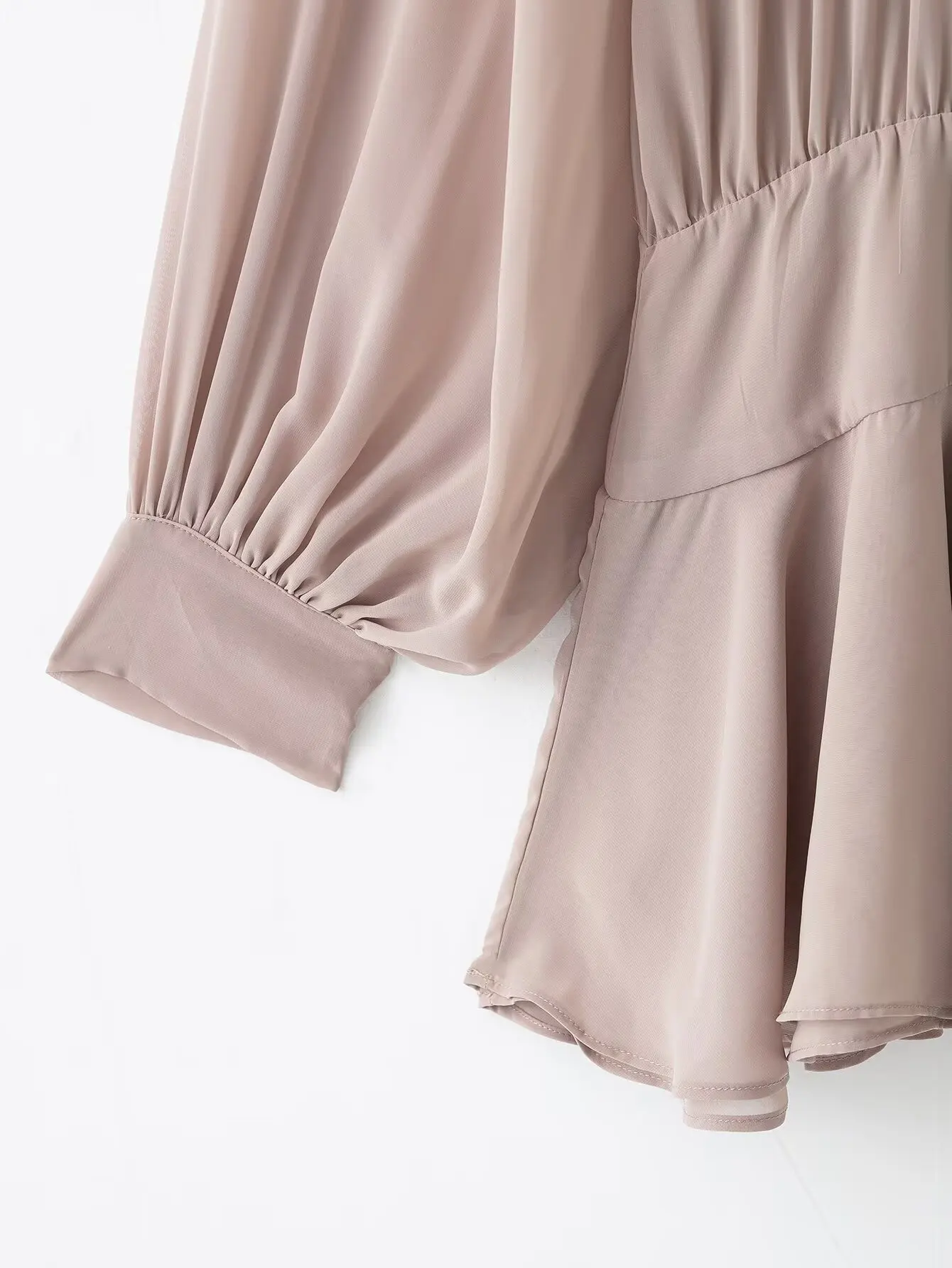 Women Spring Autumn Elegant Pink Dress Female Bow Collar Long Sleeves Pleated Design Mini Dress Lady High Street Party Dress