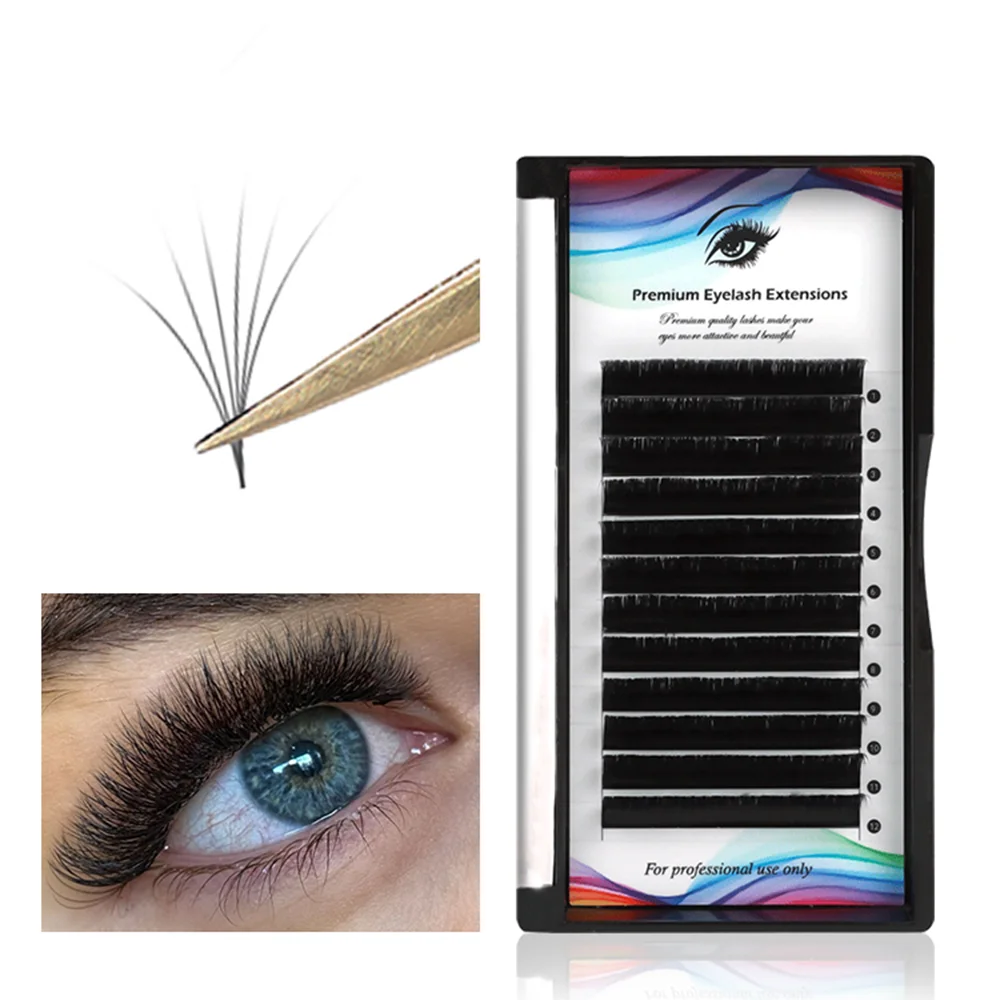 

CEIBAM Easy Fanning Bloom Eyelashes Austomatic Flowering Volume Faux Mink Individual Lashes Thick Natural Eyelash Extension