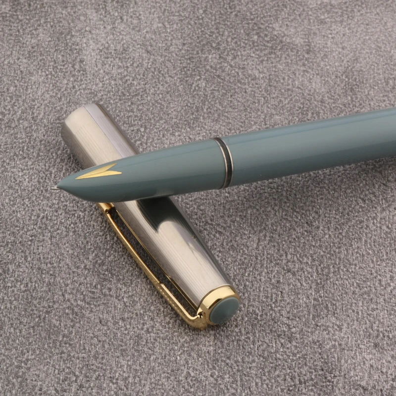Hero Metal 616s Fountain Pen Sky Blue Ink Pen Golden Arrow F Nib