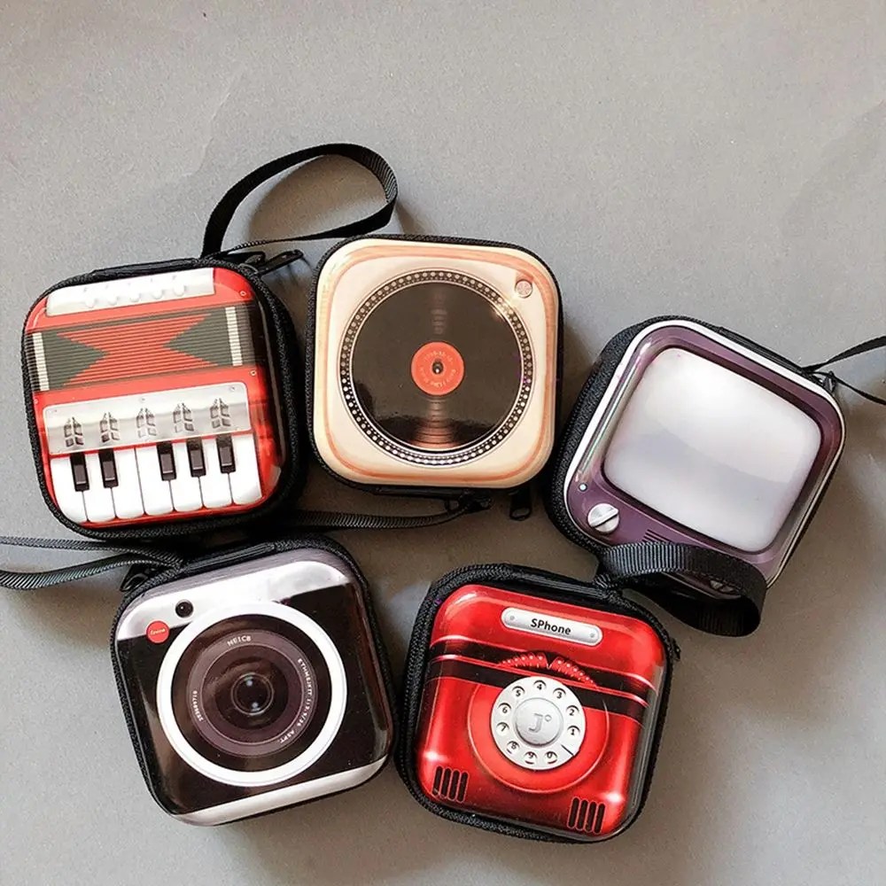 Retro feelings creative coin purse headphone storage bag TV tape bag coin storage box coin purse
