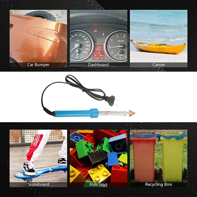 80W Plastic Welding Kit 40 Rods For Car Bumper Repairs DIY Tool Wire Mesh,Dashboard,Kayak Bumper Welder Tools 3