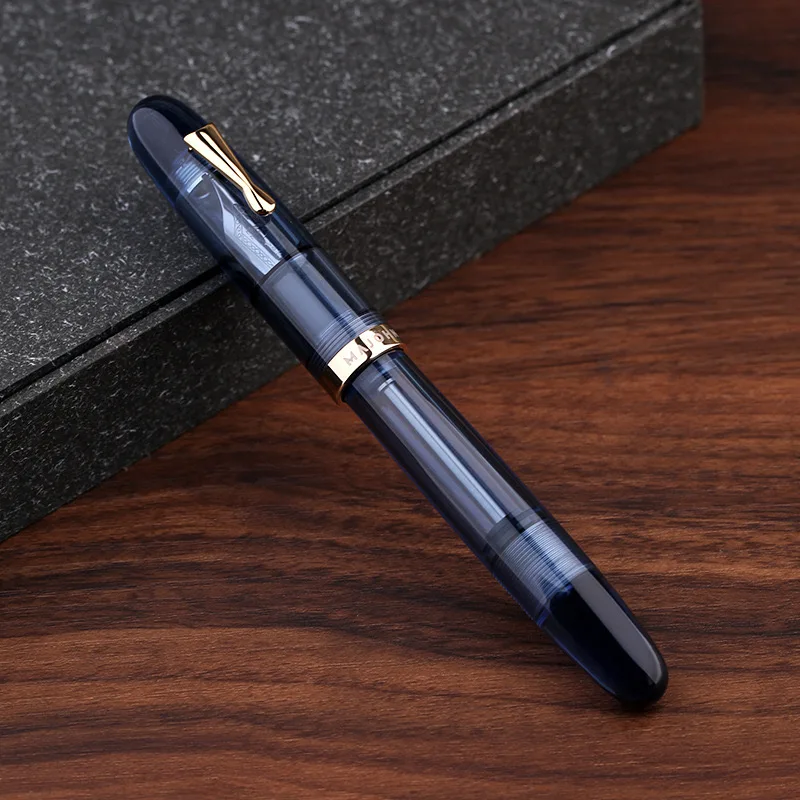 計4個fontaine skyblue2個、thumbprint2個 Majohn C4 Eyedropper Fountain Pen Transparent Acrylic, EF/F