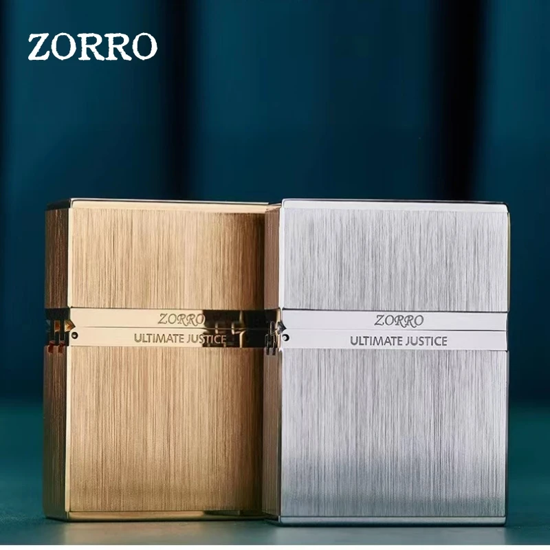 

ZORRO Kerosene Lighter Pure Copper Thickened Armor Metal Brushed Vintage Grinding Wheel Ignition Smoking Accessories Men's Gift