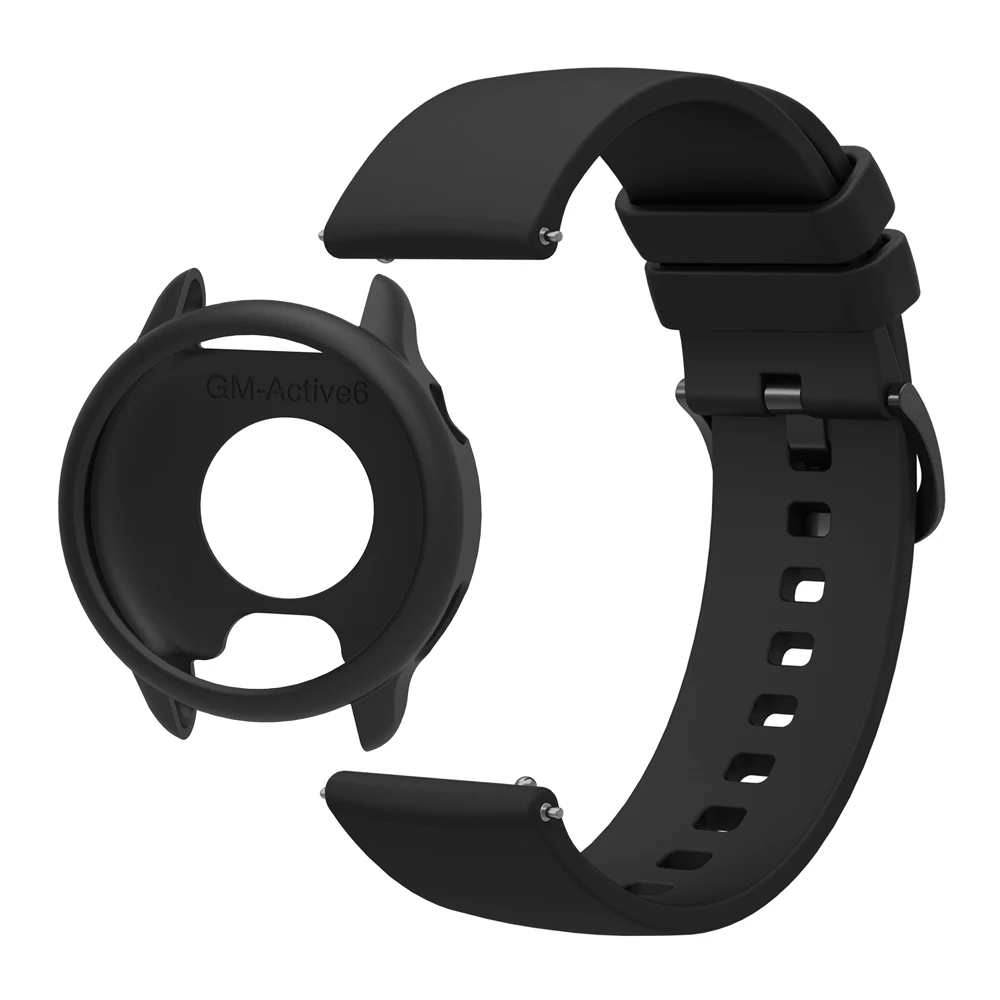 Silicone Case and Strap Set - Soft Protective Skin Cover and Wristband Replacement