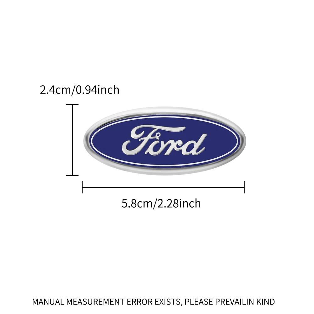 Car Steering Wheel Badge Sticker For Ford Mondeo Explorer Edge Focus Fiesta Kuga Transit Ecosport Escape Mustang Ranger