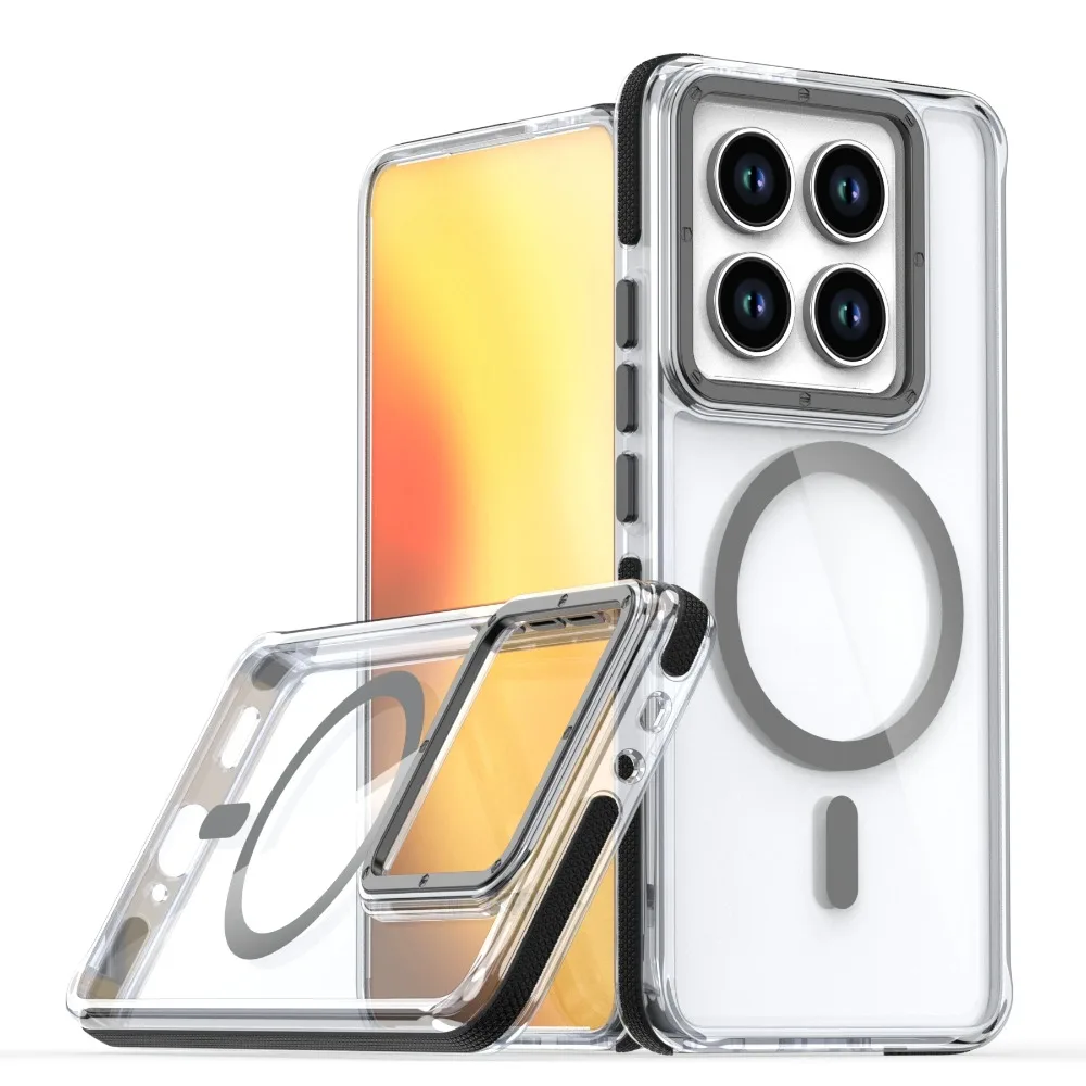 Sleek Anti-Yellow Transparent Magnetic Phone Case with Magsafe Compatibility
