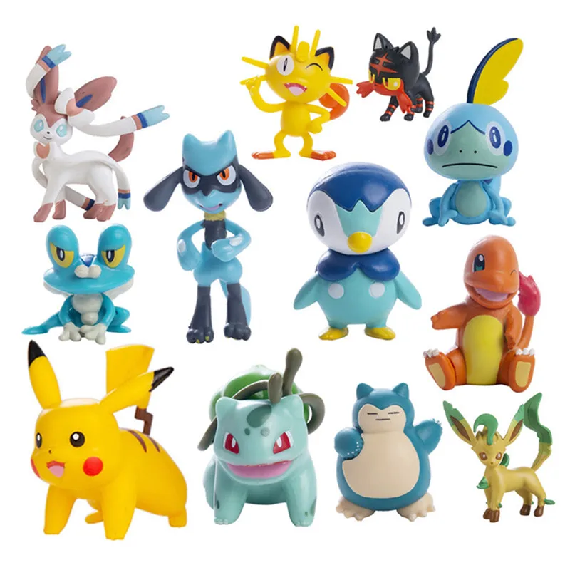 3-7 cm Pokemon Cartoons Anime Figur Pikachu Mew Snorlax Charmander Cosplay Sammlung Haustier Tasche Monster Action Modell Spielzeug Geschenke