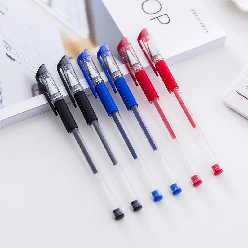 3 Pcs Gel Pens for Writing Black/Blue/Red 0.5 mm Refillable Ballpoint Pen  for Students School&Office Accessories - AliExpress