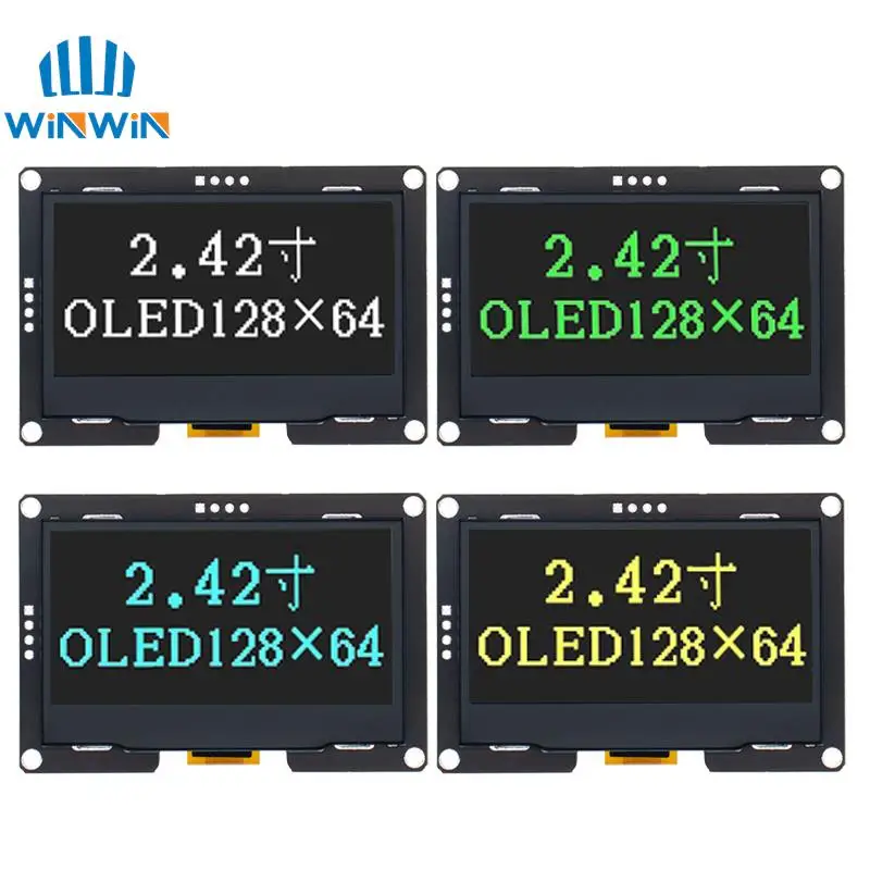 2.4" OLED LCD Display Module SSD1309 128x64 4 Pin IIC I2C for Arduino UNO R3 C51