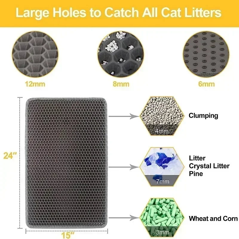 Cat Litter Mat Double-layer Non-slip Wear Resistant