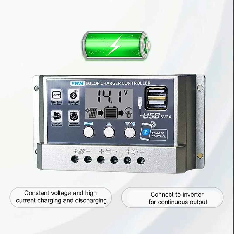 รูปสินค้า โซลาร์คอนโทรลเลอร์ ควบคุมการชาร์จพลังงานแสงอาทิตย์ด้วย Bluetooth