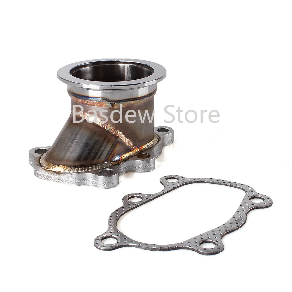 

Модифицированные детали для автомобилей, турбокомпрессор диаметром 2,5 дюйма 63 мм, фланцевое основание с 5 отверстиями и прокладкой, подходит для T25t28