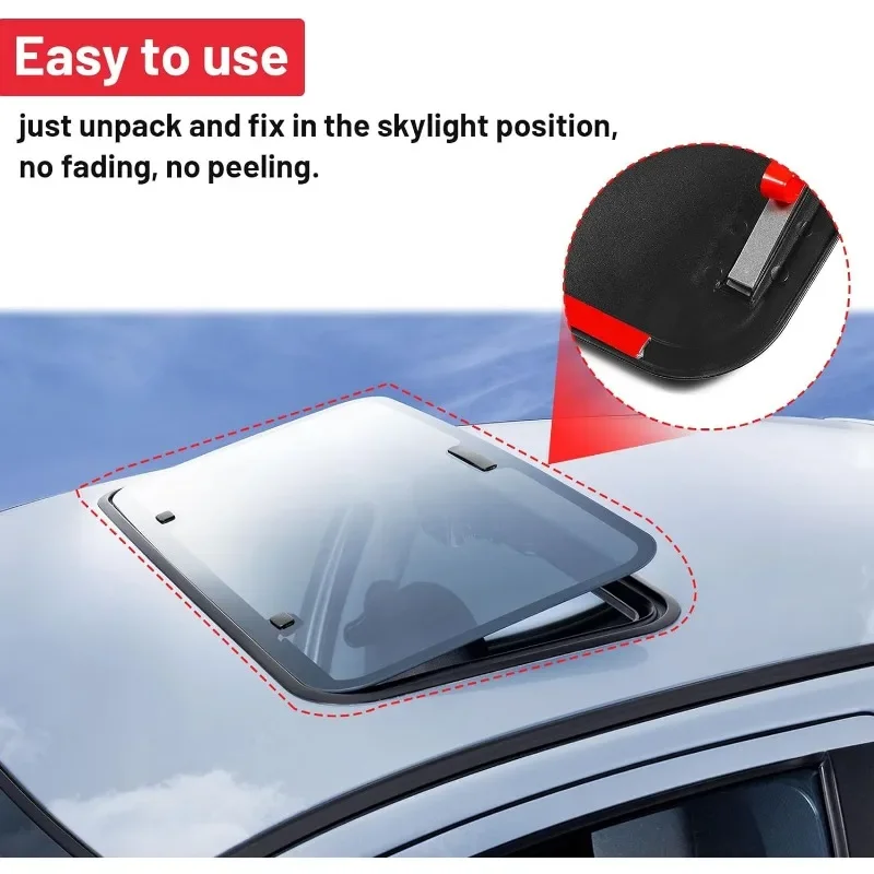 Couverture universelle de toit ouvrant de voiture, noir, bricolage