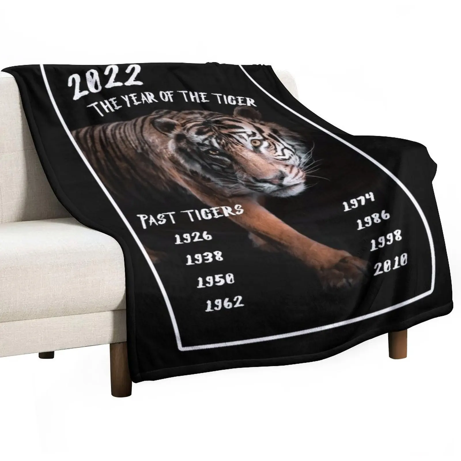 

New 2022 The Year Of The Tiger And Past Tiger Years Throw Blanket Baby Blanket Fashion Sofa Blankets