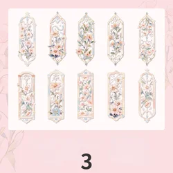 Retro Flower Frame Gilded Bookmarks - Set of 10 (S20776 - 3)