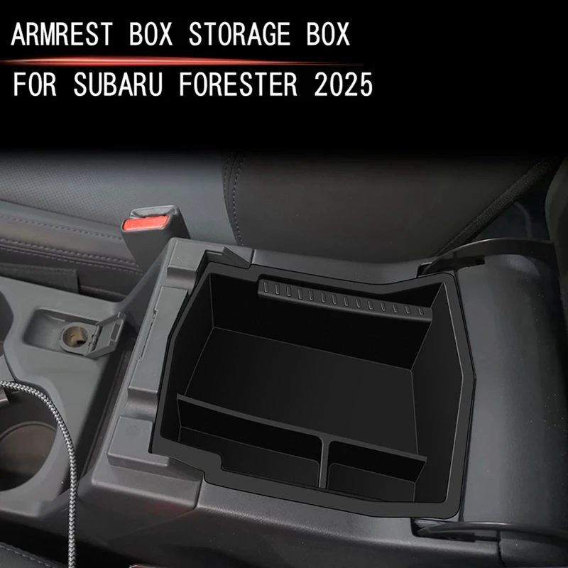 Car Center Console Armrest Storage Box Organizer Tray For Subaru Forester Interior Accessories