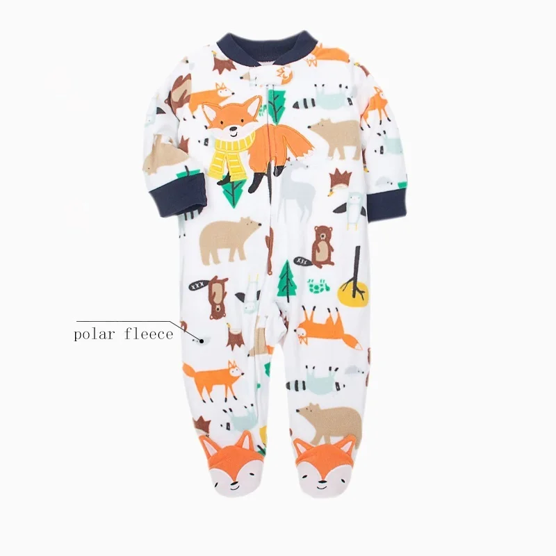Newborn Baby Fleece Warm Rompers Jumpsuit for Spring Autumn baby clothes