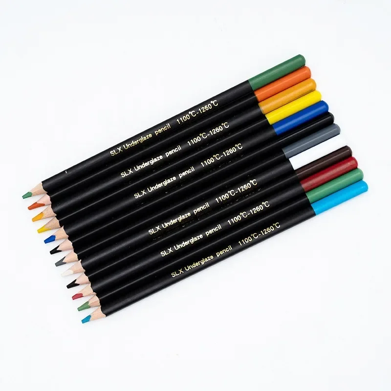 Pottery Underglaze Color Pencil 12 Colors Optional Oil-based Colouring Glaze Powder Pen DIY Ceramic Painting Coloring Tools