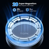 TOPK עבור מחזיק טלפון לרכב Magsafe, מגנטיזם עוצמתי איכות פרימיום פעולה יחידה מתכתית תליית טלפון לרכב 2
