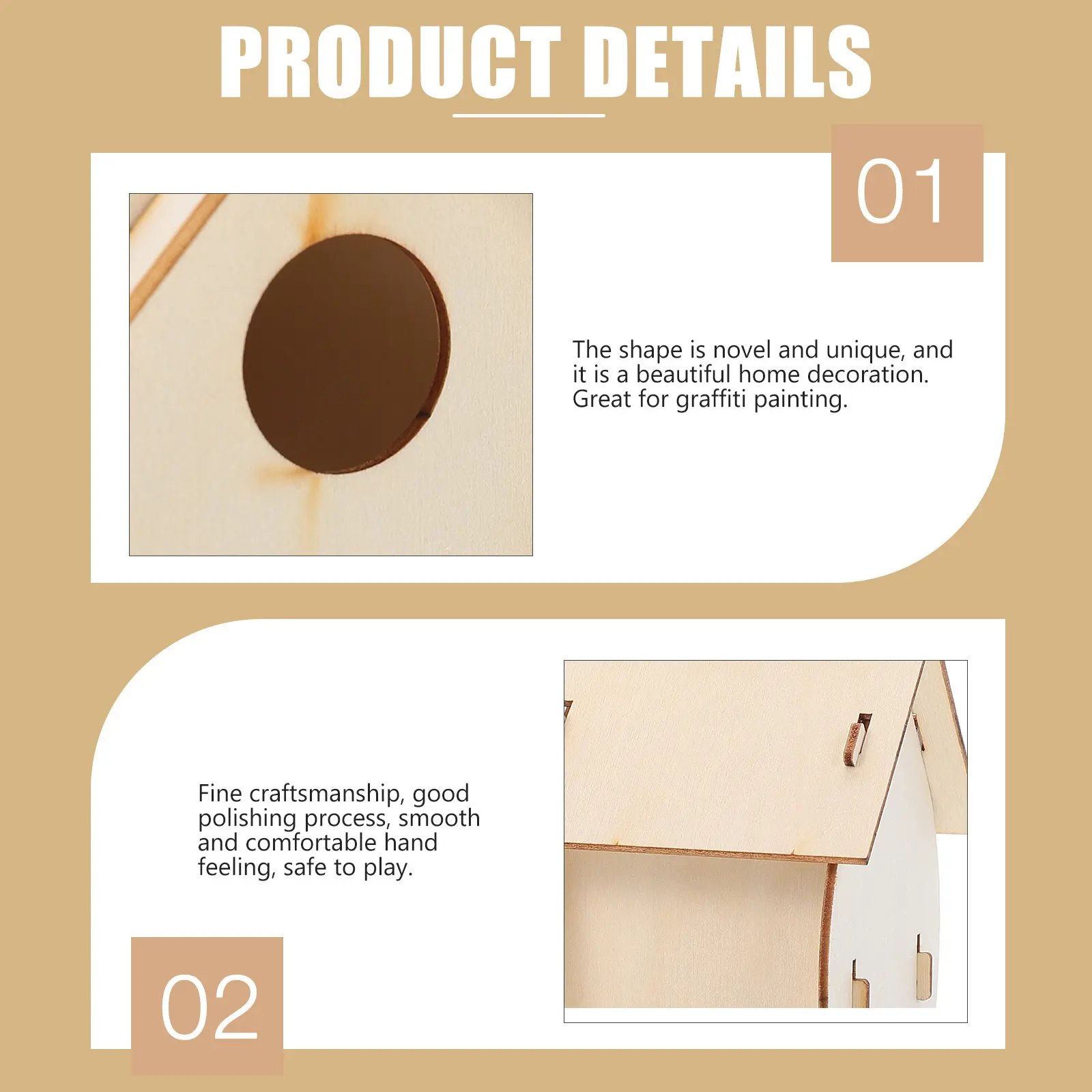 2 세트 어린이 DIY 나무 새 둥지 낙서 그림 키트 크리 에이 티브 공예 홈 인테리어 아트 DIY 버드 하우스 키트 그림 재료