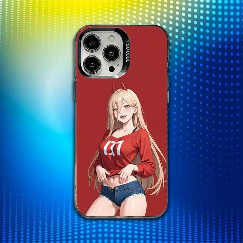 White Matte Shockproof Phone Case - C-Chainsaw P-Power Man Design