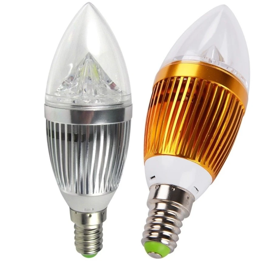 Lampadina A Candela A Led Dimmerabile 9W 12W 15W E14/E27, Bianco Caldo/Freddo, 220V 110V Per Lampada Lampadario In Cristallo