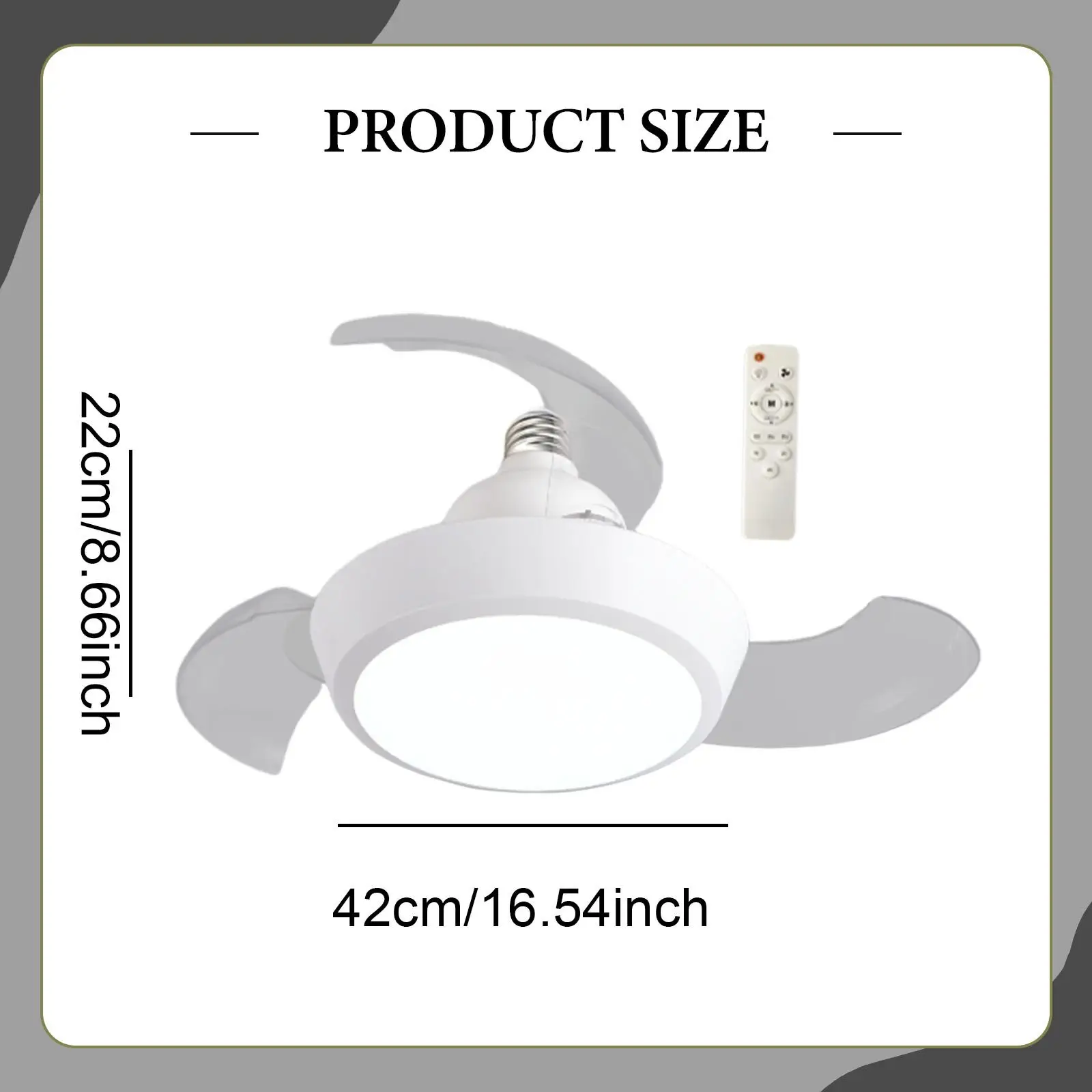 Ceiling Fan with Light and Remote Detachable Fan Blades Three Adjustable Wind Speeds for Living Room Bedroom Dorm Kitchen Hotel