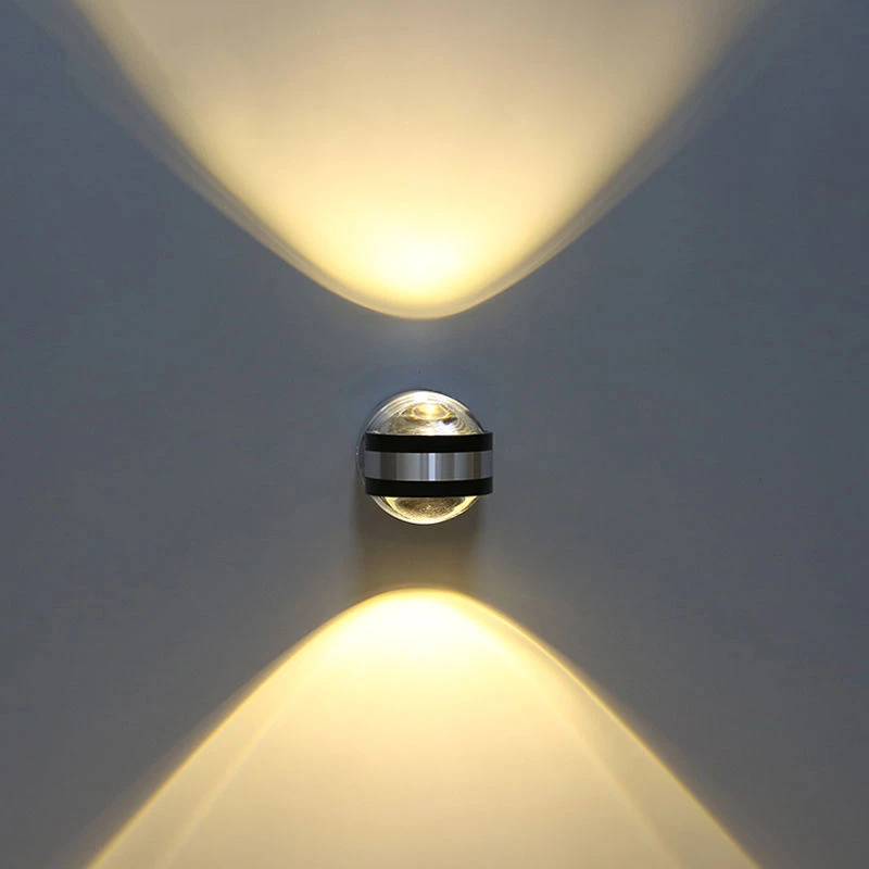 

Up Down Wall Lamps Nordic Fashion Simple Led Creative Double-Faced Crystal for Hotel KTV Corridor TV Room Decor Home-Appliance