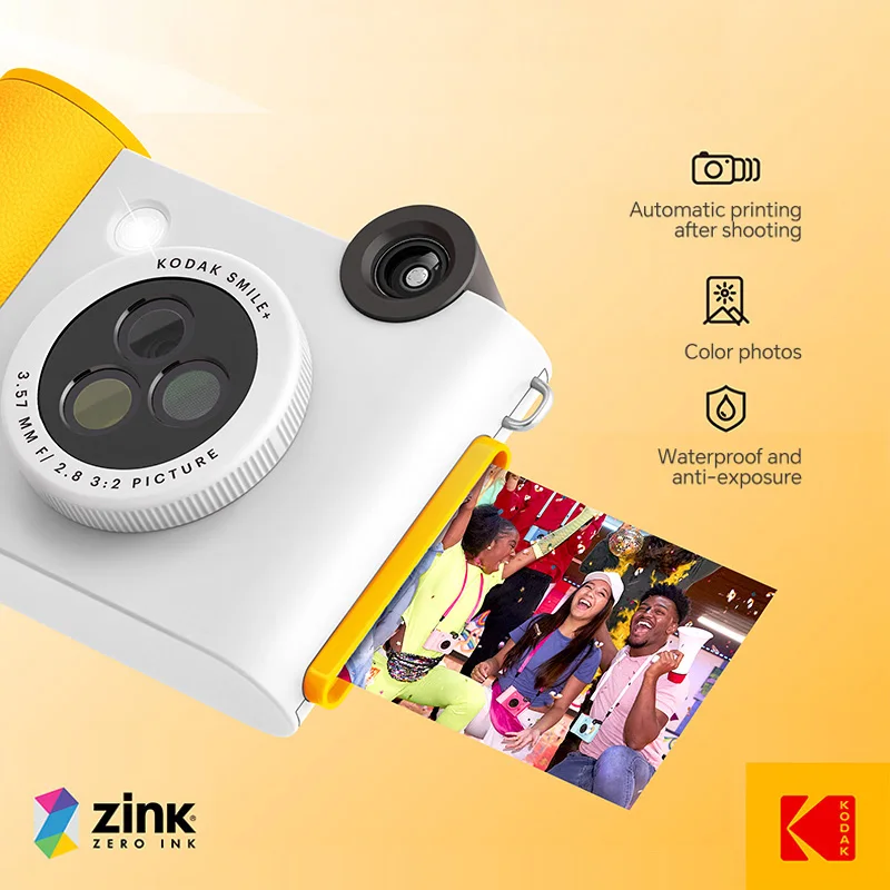 Genuine Kodak Smile+ Instant Camera Portable Photo Printer With All-in-One Camera ZINK Inkless Printing TF Card Support