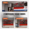 VEVOR Wall Mounted Storage Bins, 30-Bin Parts Rack Organizer Garage Shop Tool with Wall Panels/Tool Holders/Hooks,Tool Organizer 6