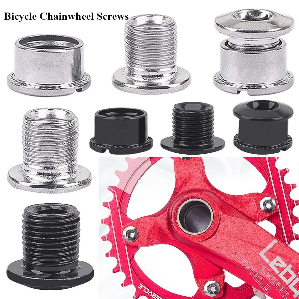 

Black Road Bike Accessories MTB Bicycle Alloy Chainwheel Screws Cycling Crankset Parts Chainring Wheel Bolt Disc Screw