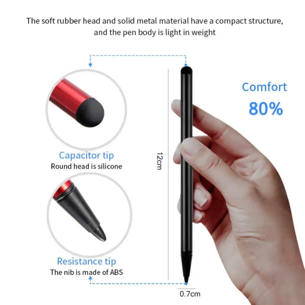 Universal Dual Use Screen Pen For Cellphone Tablet Capacitive Touch Pencil Drawing Screen Pencil For Android