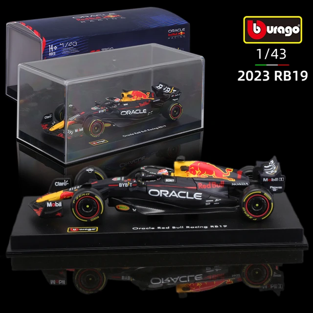 Bburago 1:43 Red Bull RB19 2023 F1 Model #1 Max Verstappen #11 Sergio Perez  Dust Cover Version