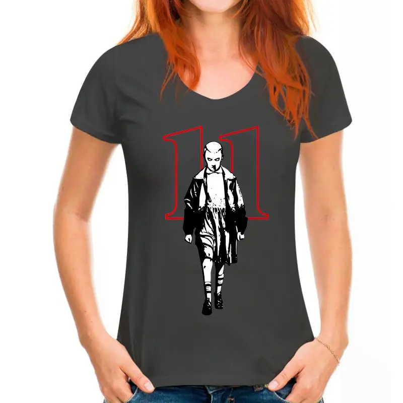 thumbnail image 1 of Camiseta blanca de cosplay de Stranger Style Pop Culture Things Eleven, talla M-3XL, 1 of 5